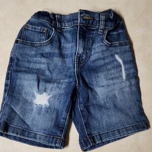 Wonder Nation Blue Denim Shorts with Distressed Details